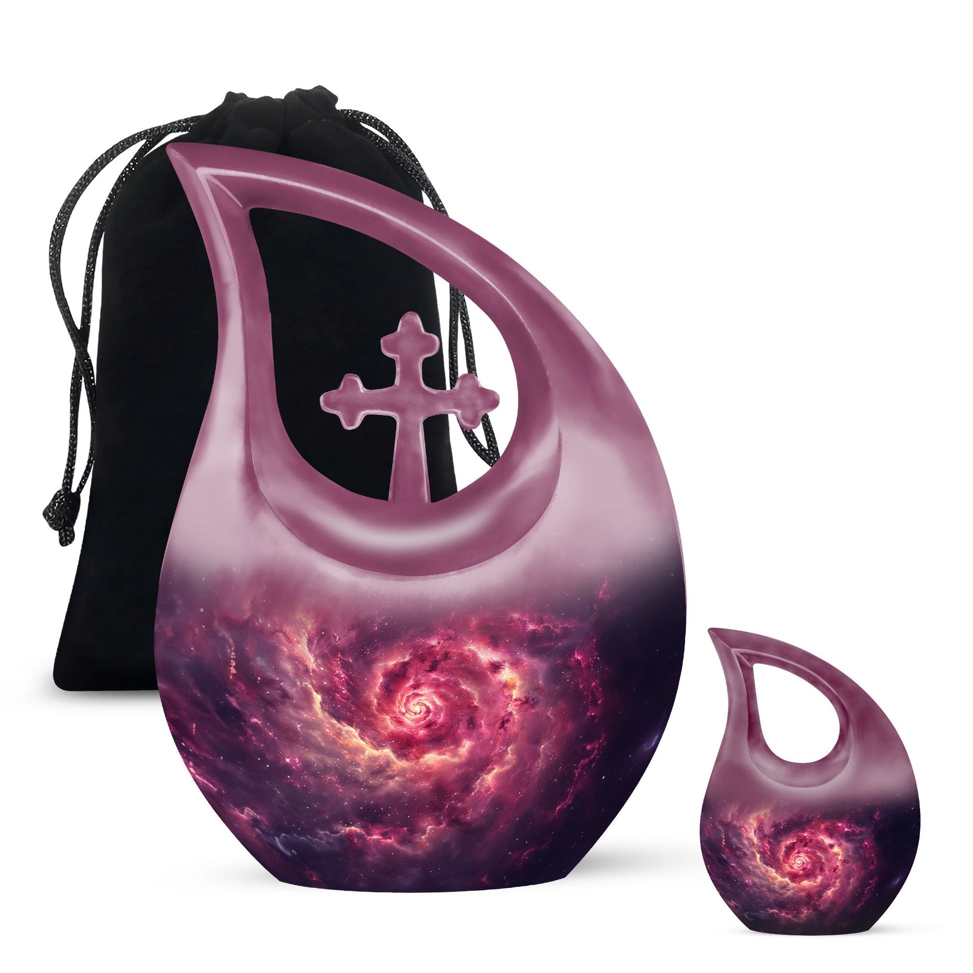 Galaxy Urns For Adult Male Dad Teardrop, Heart Cremation Urn