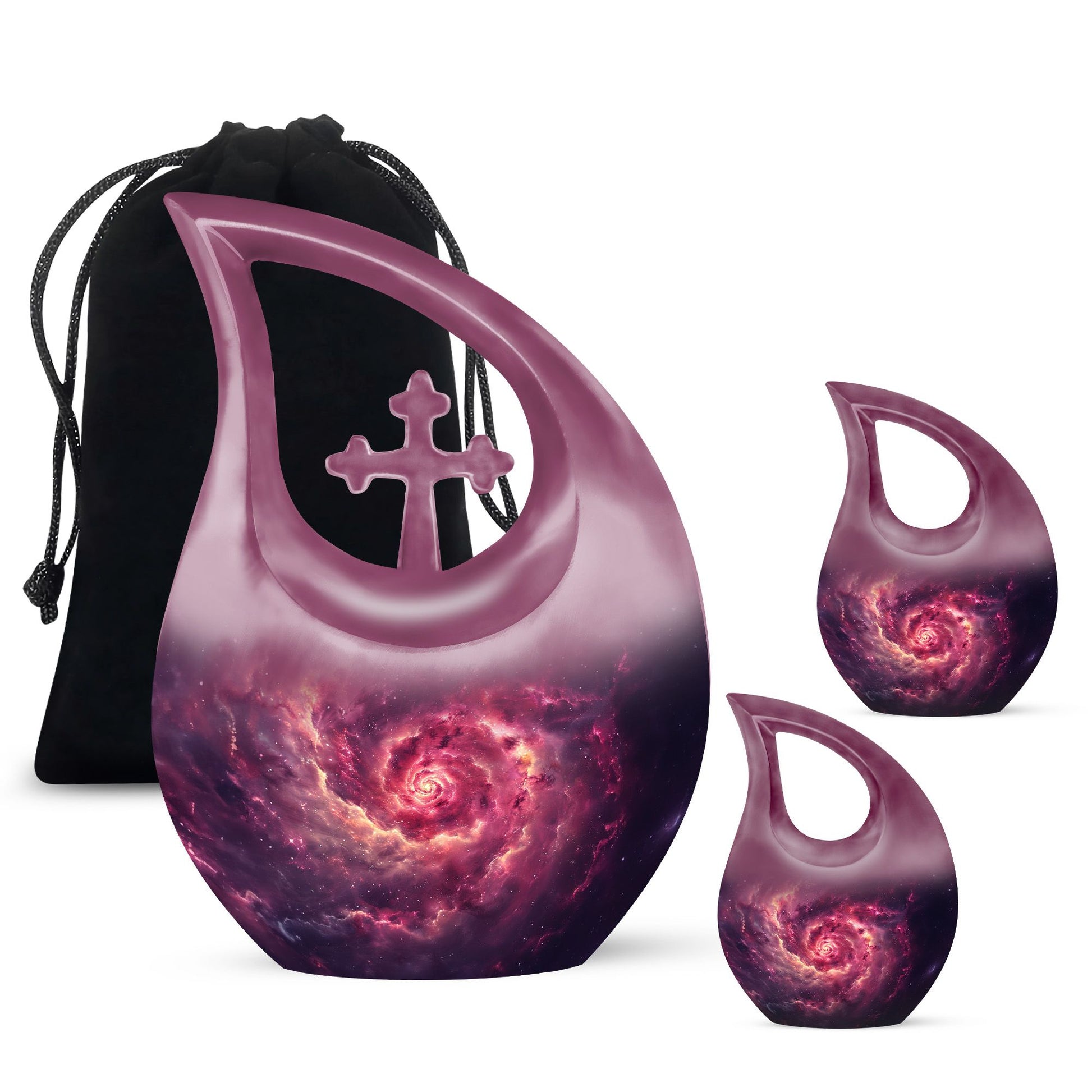 Galaxy Urns For Adult Male Dad Teardrop, Heart Cremation Urn