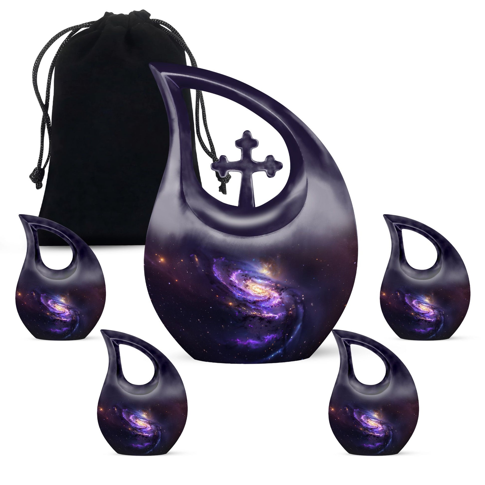 Galaxy Adult Cremation Urns Teardrop, Heart Shape Urn