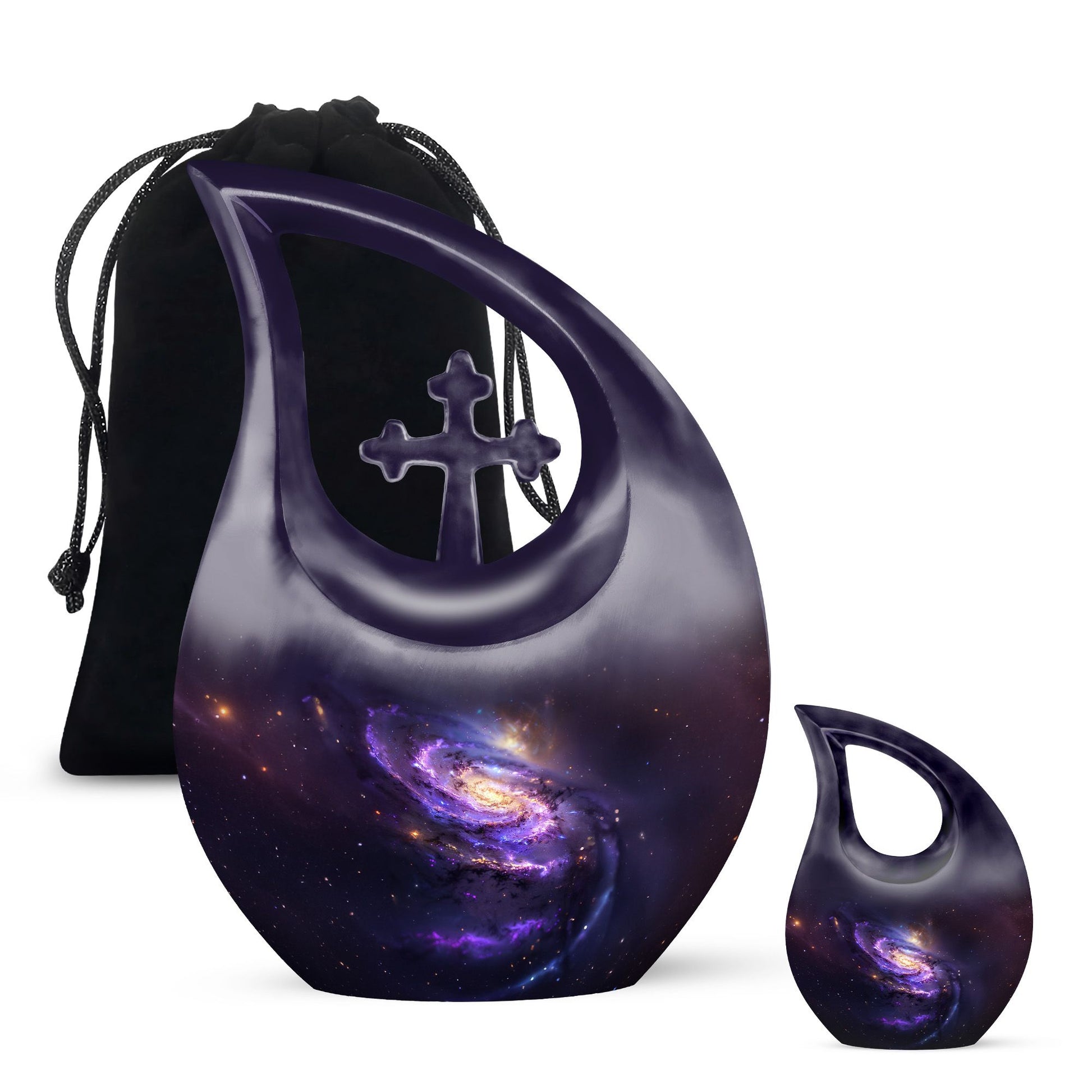 Galaxy Adult Cremation Urns Teardrop, Heart Shape Urn