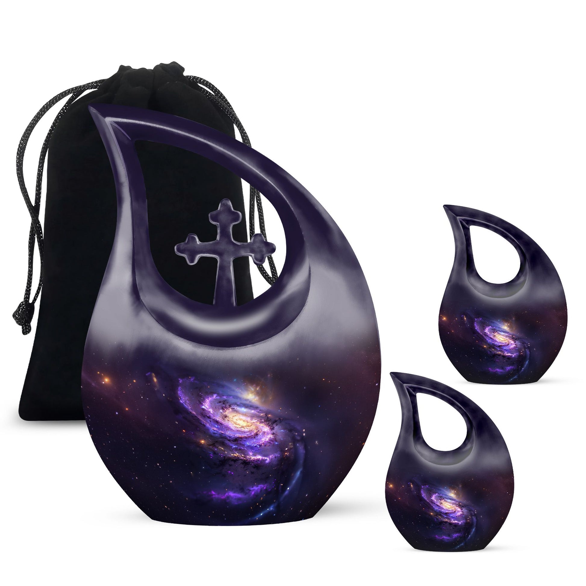 Galaxy Adult Cremation Urns Teardrop, Heart Shape Urn