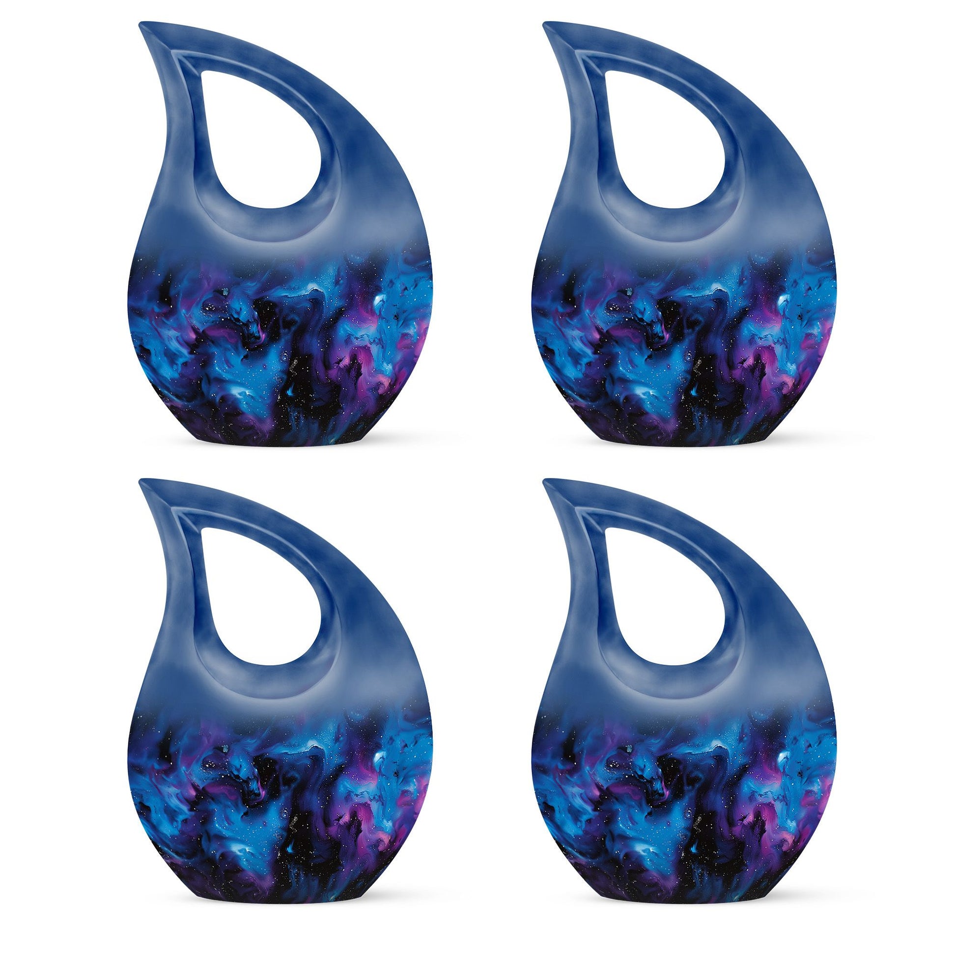 Galaxy Urn For Human Ashes Adult Large Teardrop, Heart Urn For Ashes
