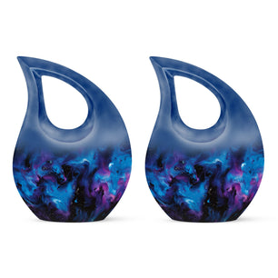 Galaxy Urn For Human Ashes Adult Large Teardrop, Heart Urn For Ashes