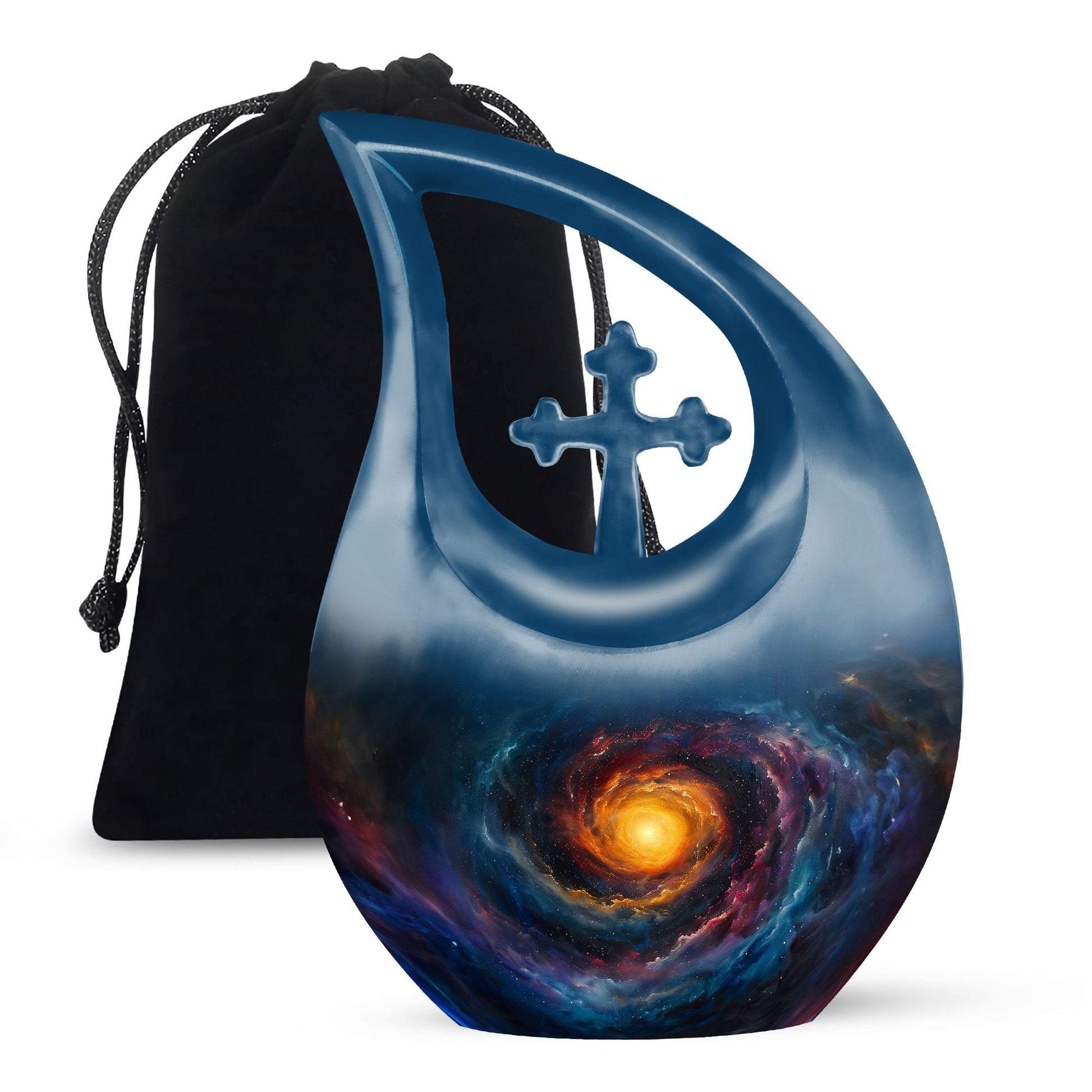 Galaxy Urn For Son Teardrop, Heart Cremation Urn