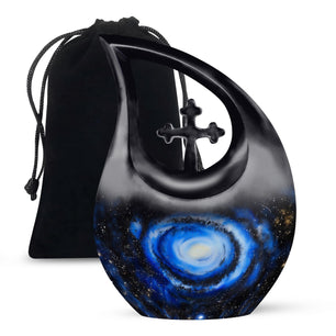 Galaxy Cremation Urns For Ashes Teardrop, Heart Cremation Urn