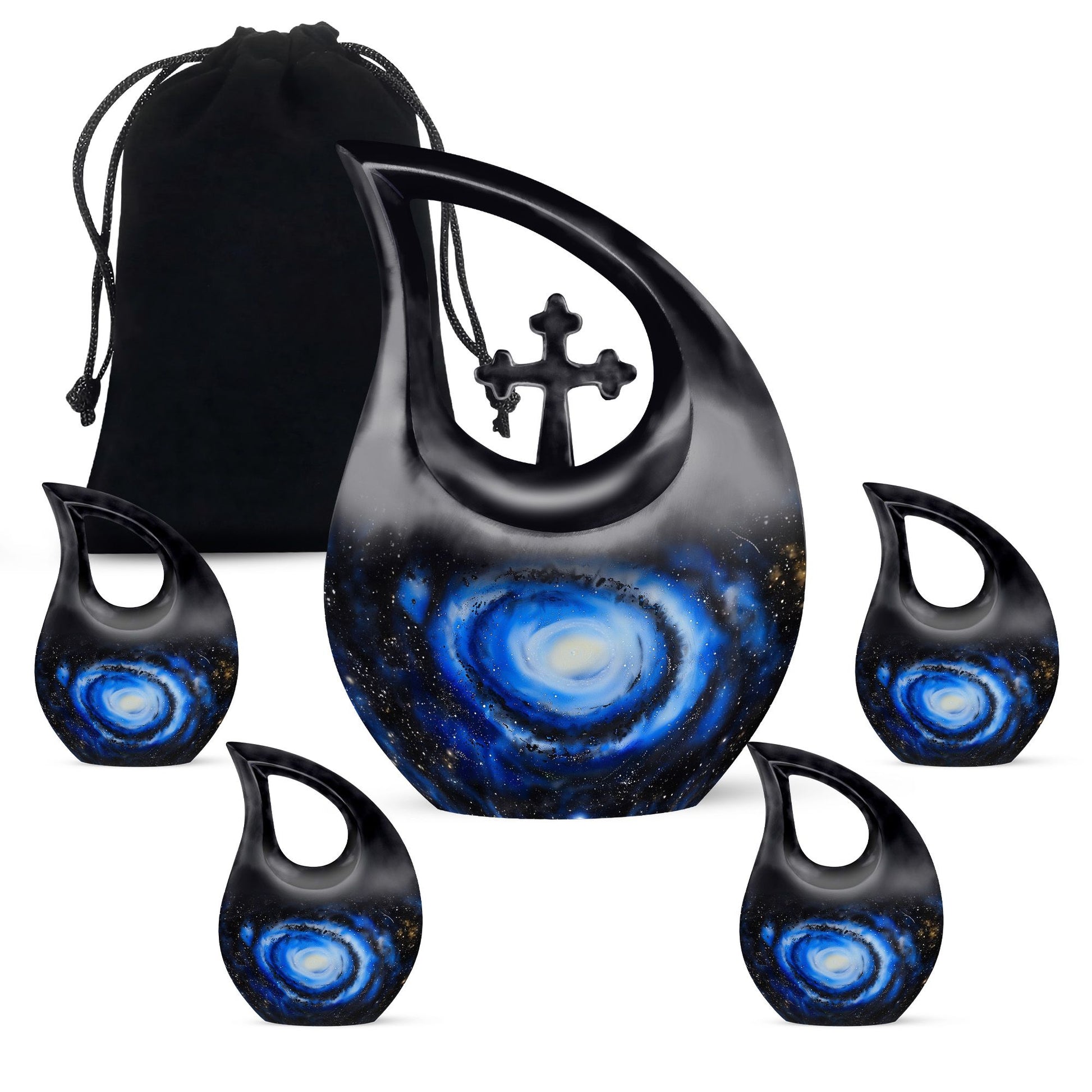 Galaxy Customized Urns For Human Ashes Teardrop, Heart Urn