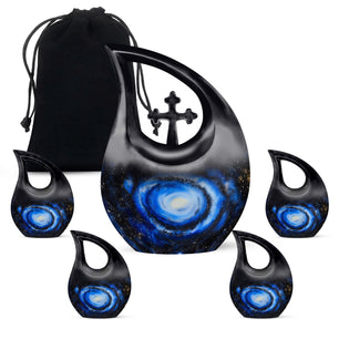 Galaxy Customized Urns For Human Ashes Teardrop, Heart Urn