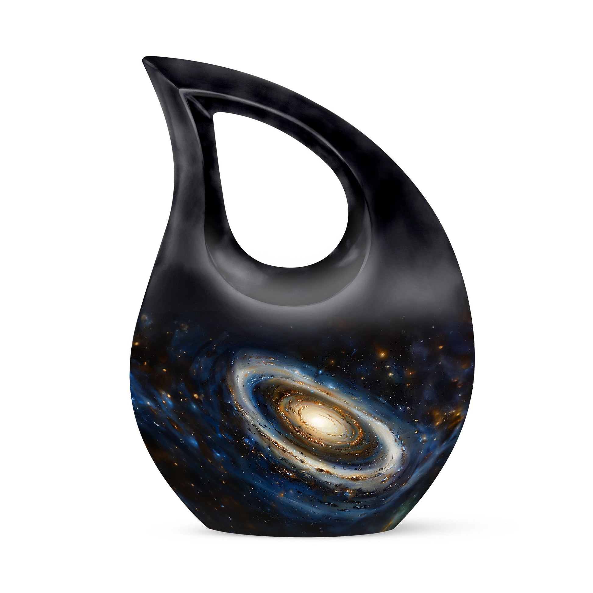 Galaxy Medium Urn For Ashes Teardrop, Heart Cremation Urn