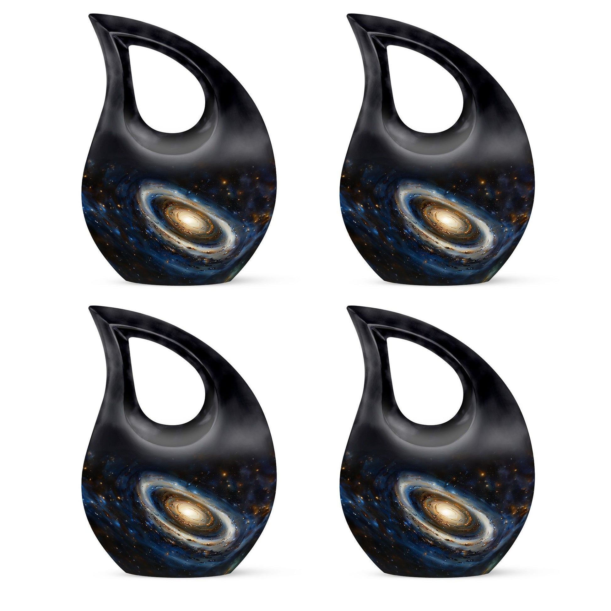 Galaxy Medium Urn For Ashes Teardrop, Heart Cremation Urn