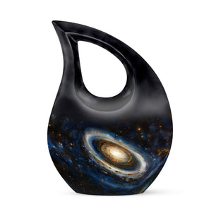 Galaxy Medium Urn For Ashes Teardrop, Heart Cremation Urn
