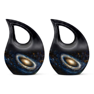 Galaxy Medium Urn For Ashes Teardrop, Heart Cremation Urn