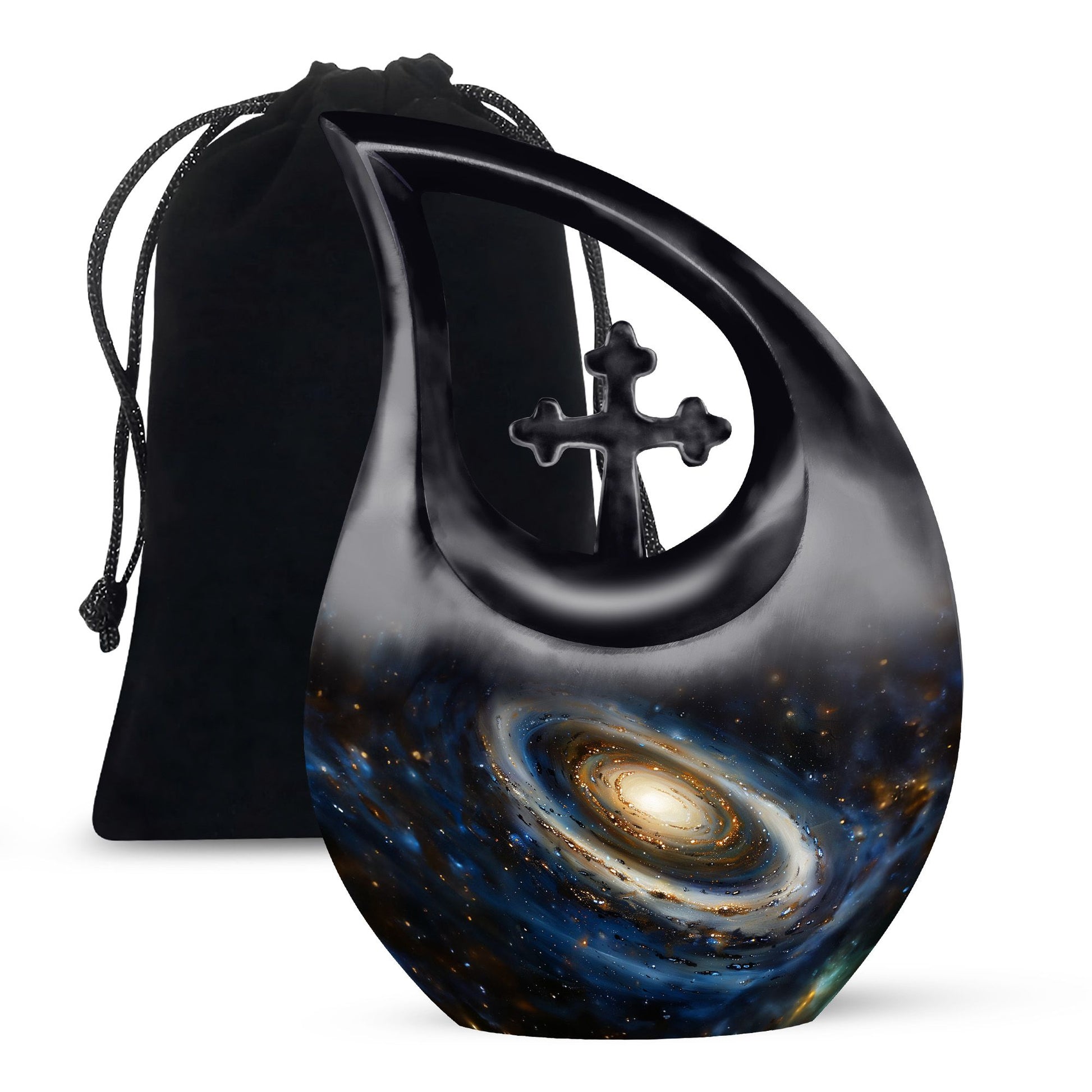 Galaxy Medium Urn For Ashes Teardrop, Heart Cremation Urn