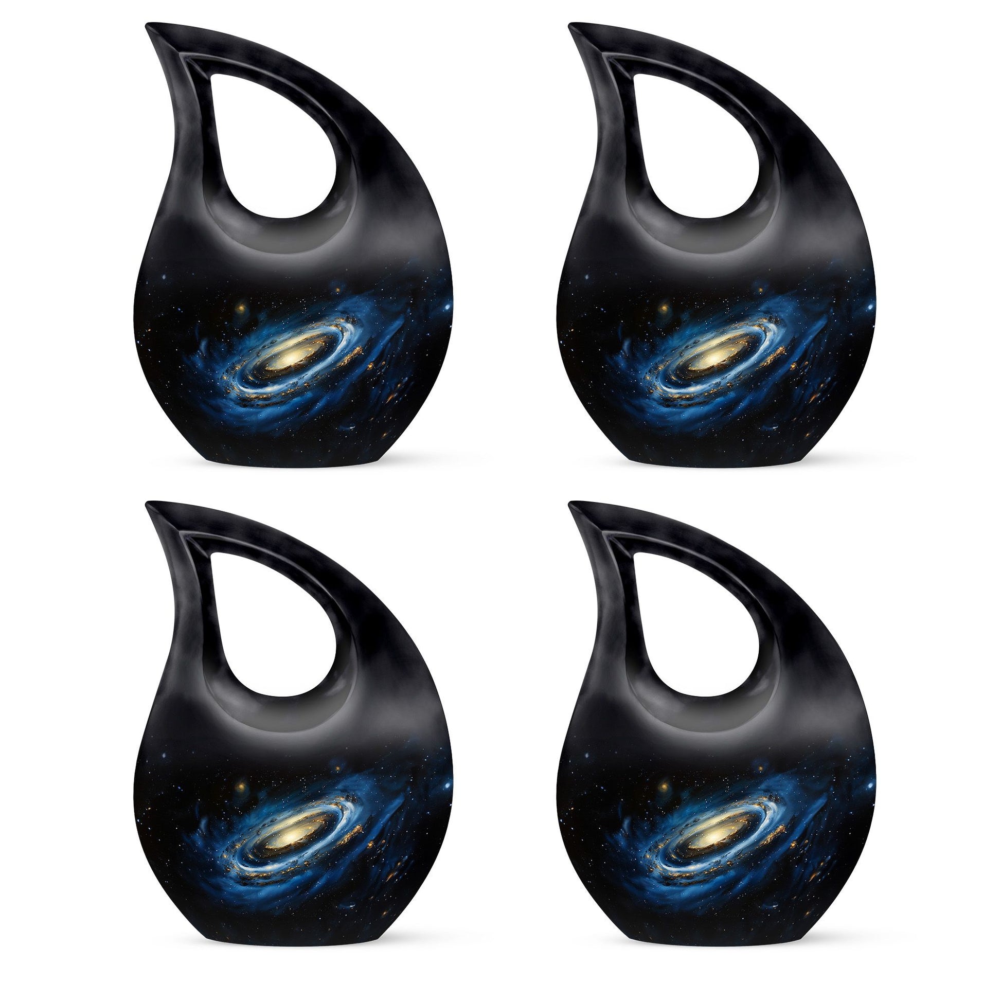 Galaxy Cremation Urns For Ashes For Women Teardrop, Heart Shape Urn