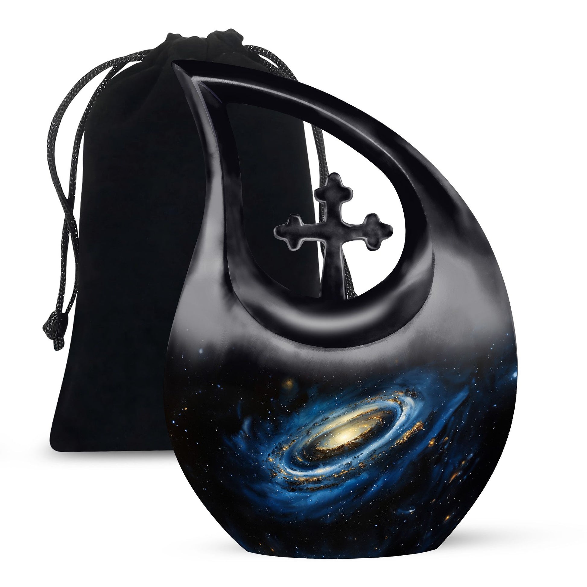 Galaxy Cremation Urns For Ashes For Women Teardrop, Heart Shape Urn