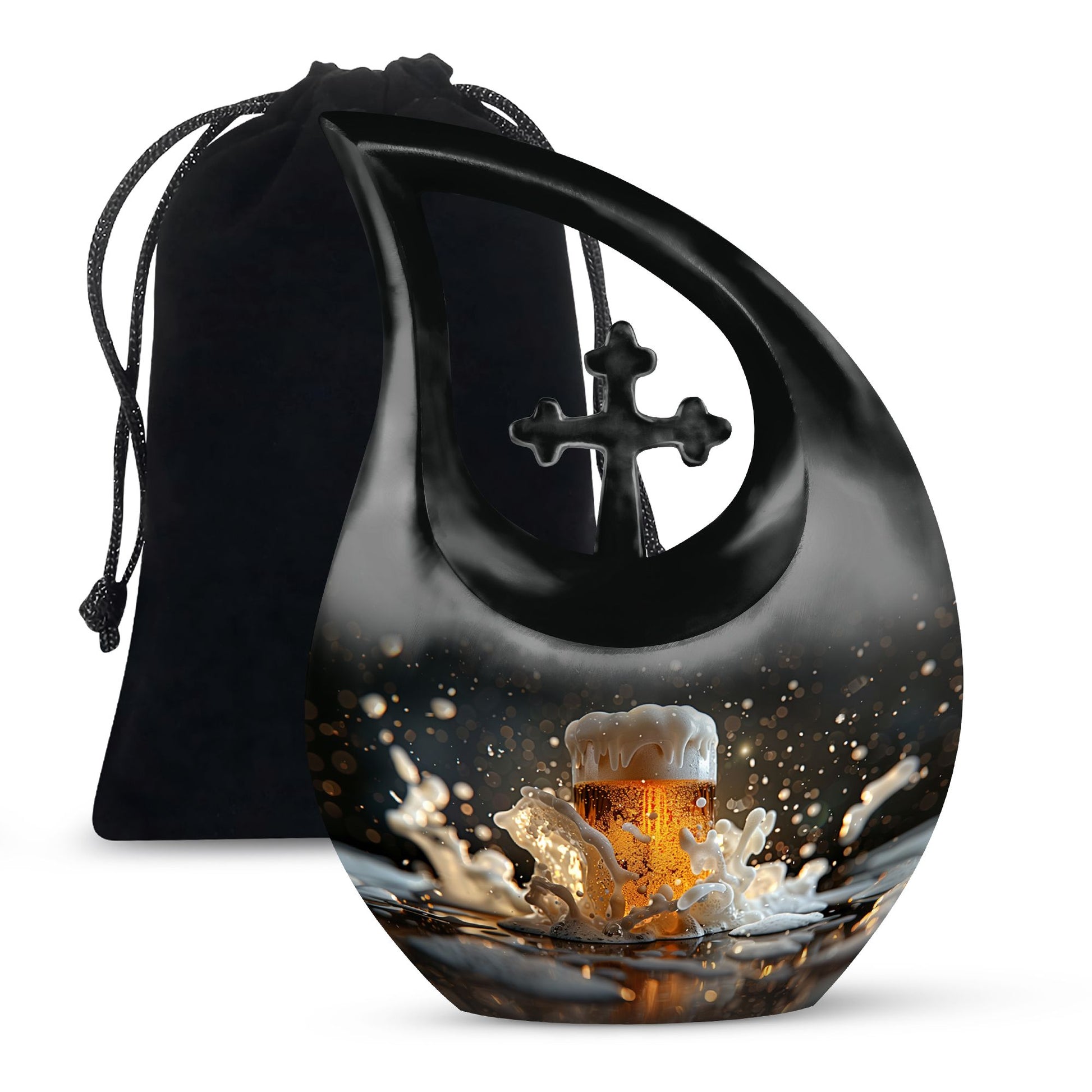 Teardrop Shaped  Large Urn 10 Inch