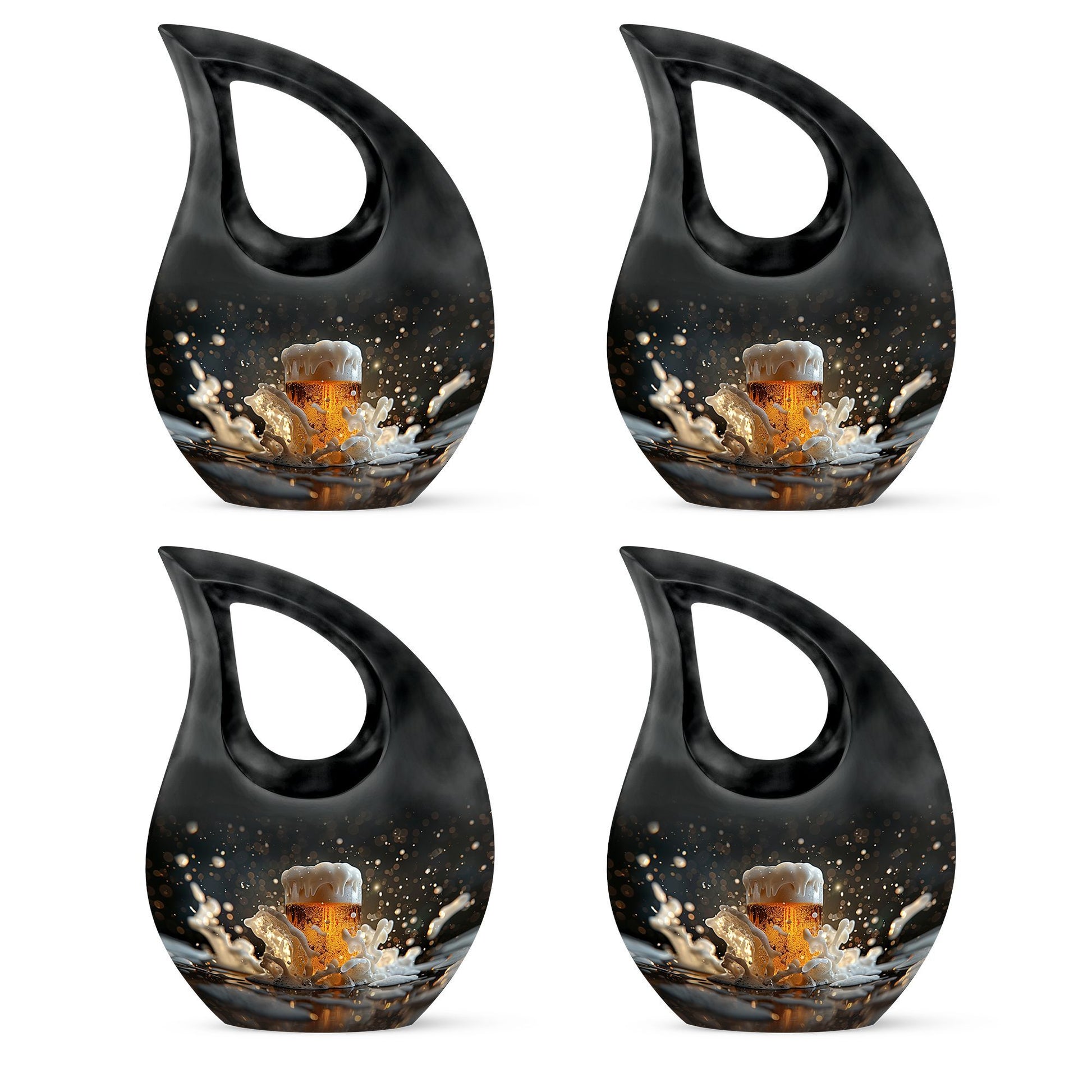 Teardrop Shaped  Keepsake Set of 4