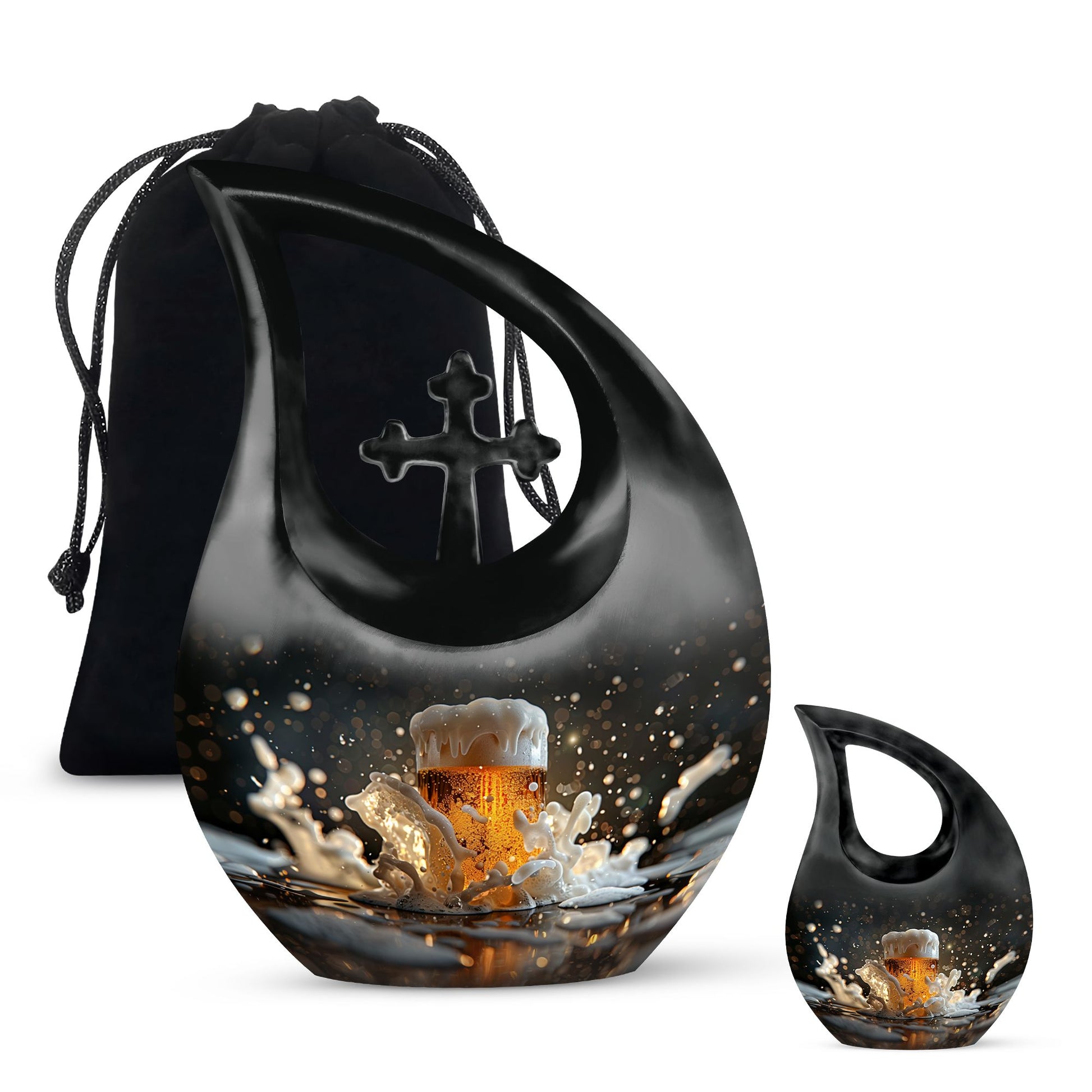 Teardrop Shaped  Large Urn With 1 Keepsake