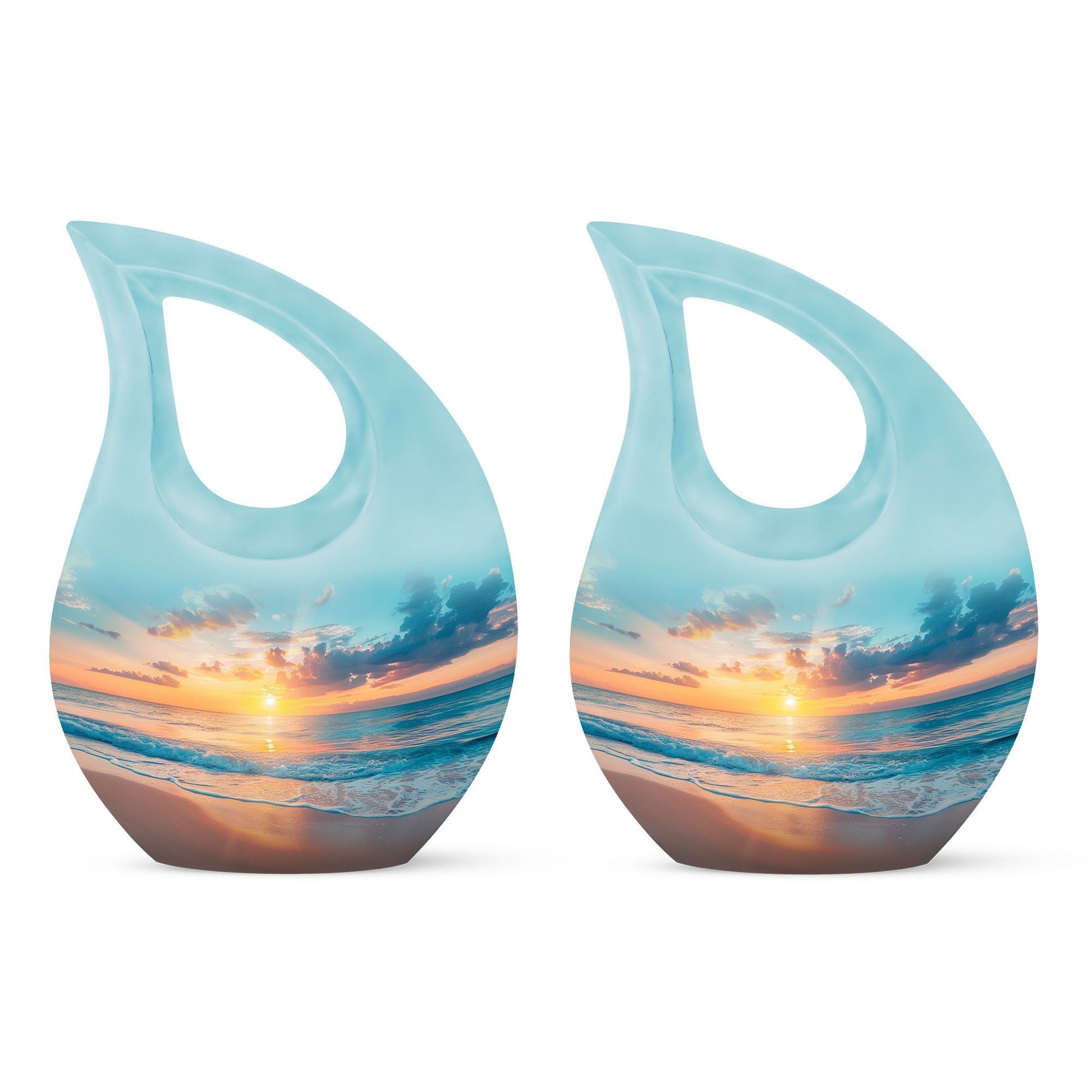 Teardrop Shaped  Keepsake Set of 2