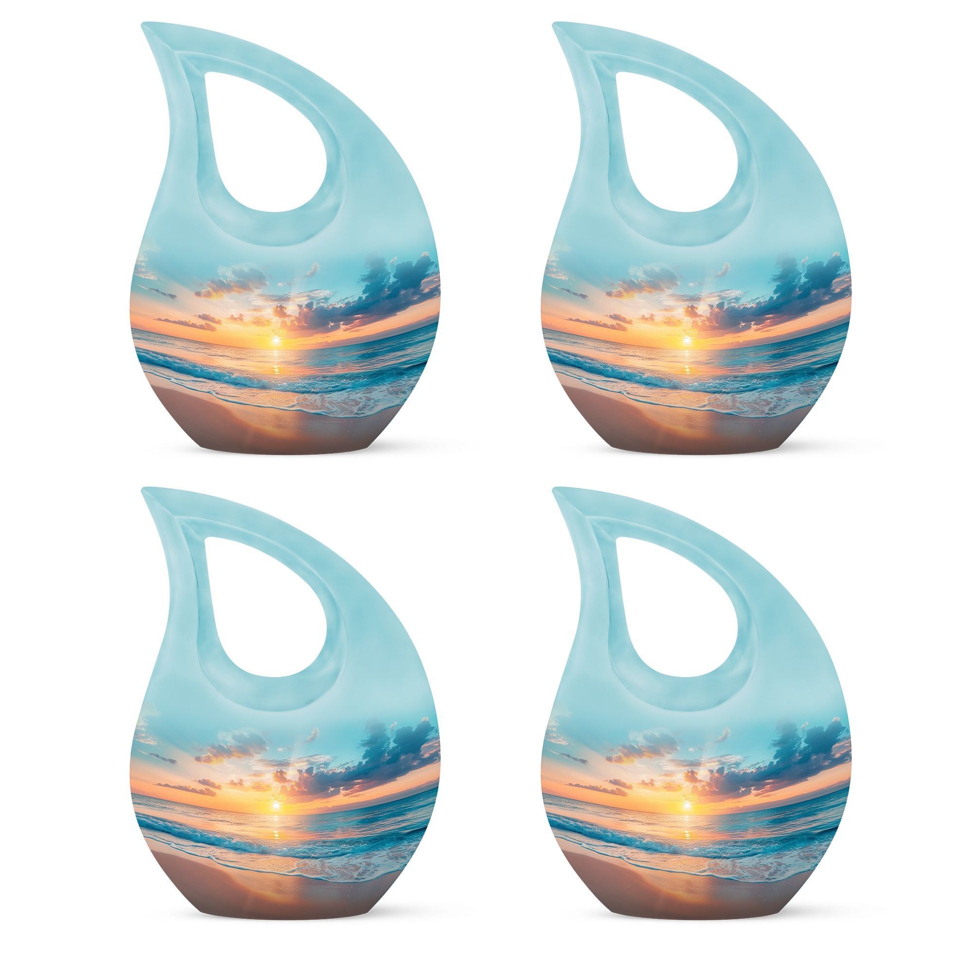 Teardrop Shaped  Keepsake Set of 4