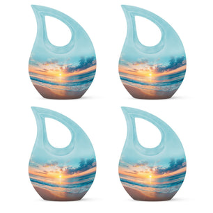 Teardrop Shaped  Keepsake Set of 4