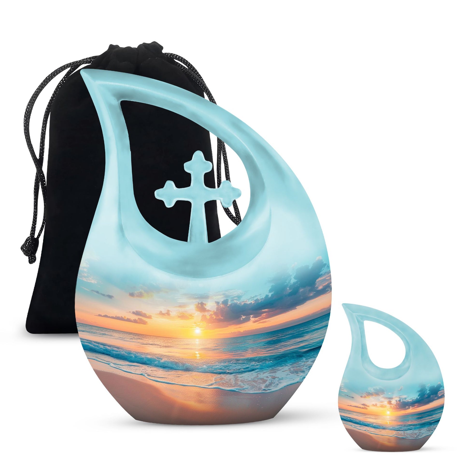 Teardrop Shaped  Large Urn With 1 Keepsake