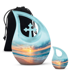 Teardrop Shaped  Large Urn With 1 Keepsake