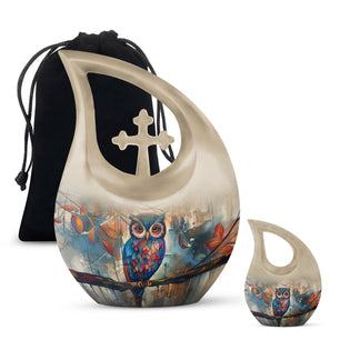 Teardrop Shaped  Large Urn With 1 Keepsake