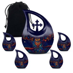 Teardrop Shaped  Large Urn With 4 Keepsake