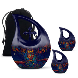 Teardrop Shaped  Large Urn With 2 Keepsake