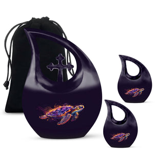 Teardrop Shaped  Large Urn With 2 Keepsake