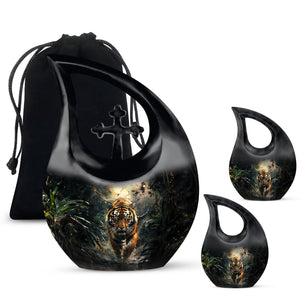 Teardrop Shaped  Large Urn With 2 Keepsake