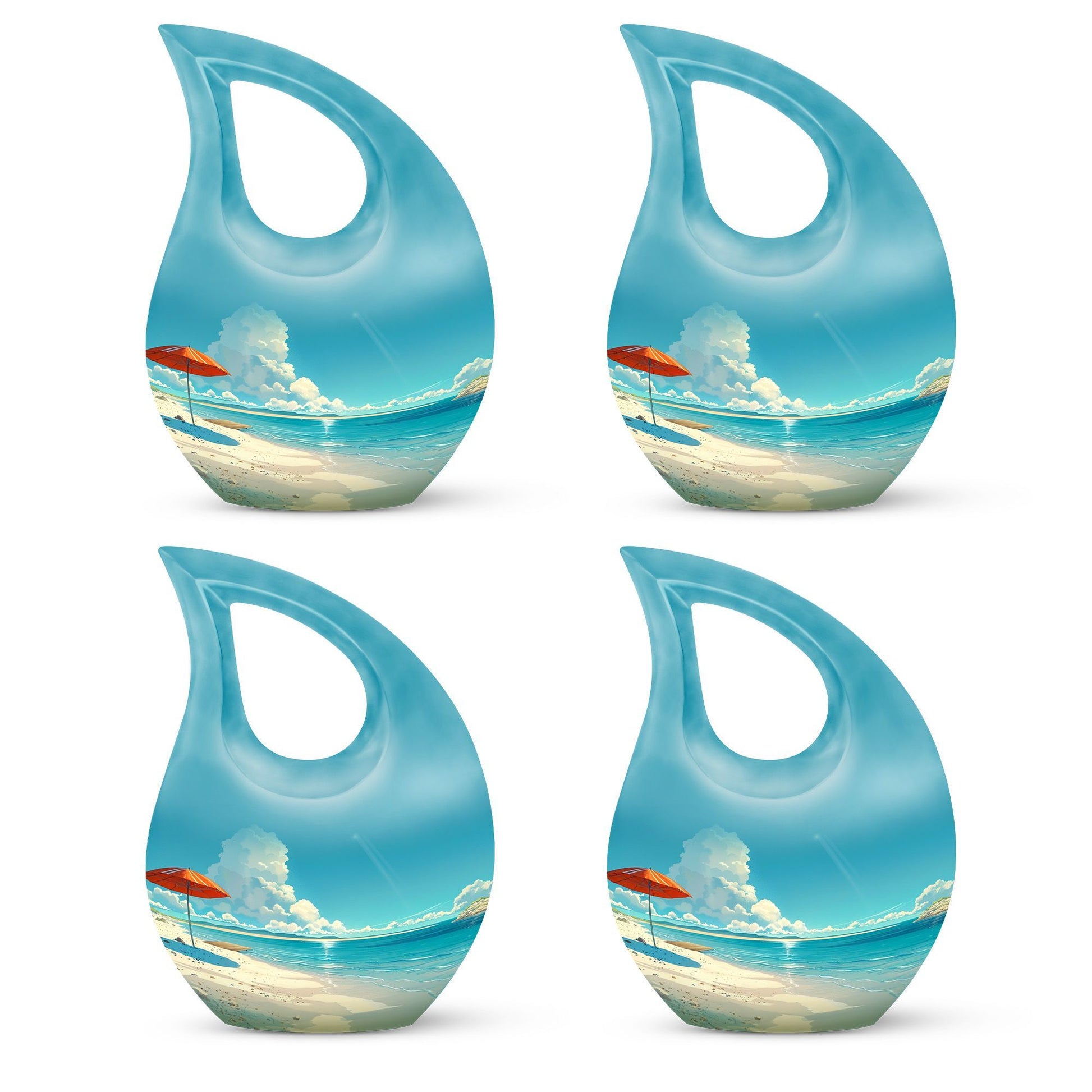 Teardrop Shaped  Keepsake Set of 4
