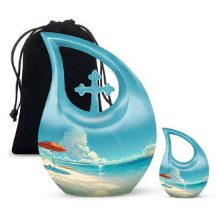 Teardrop Shaped  Large Urn With 1 Keepsake
