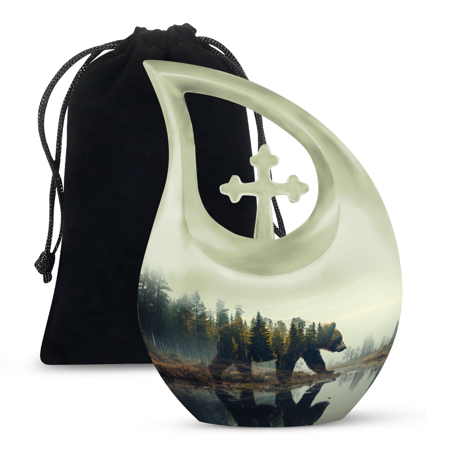 Teardrop Shaped  Large Urn 10 Inch