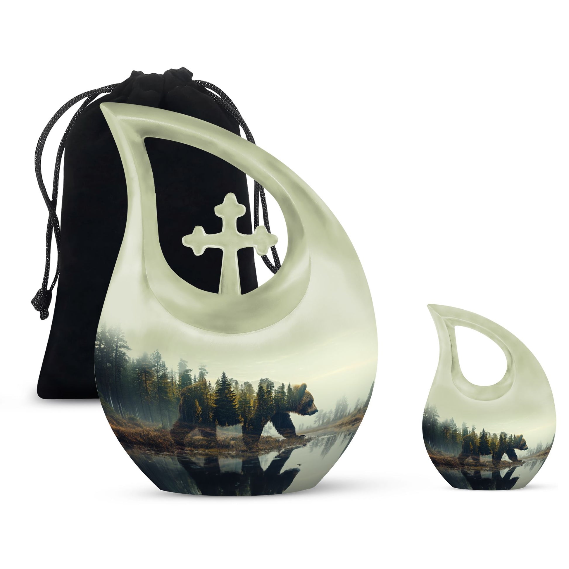 Teardrop Shaped  Large Urn With 1 Keepsake