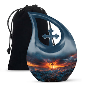 Cross Theme Large Urn 10 Inch