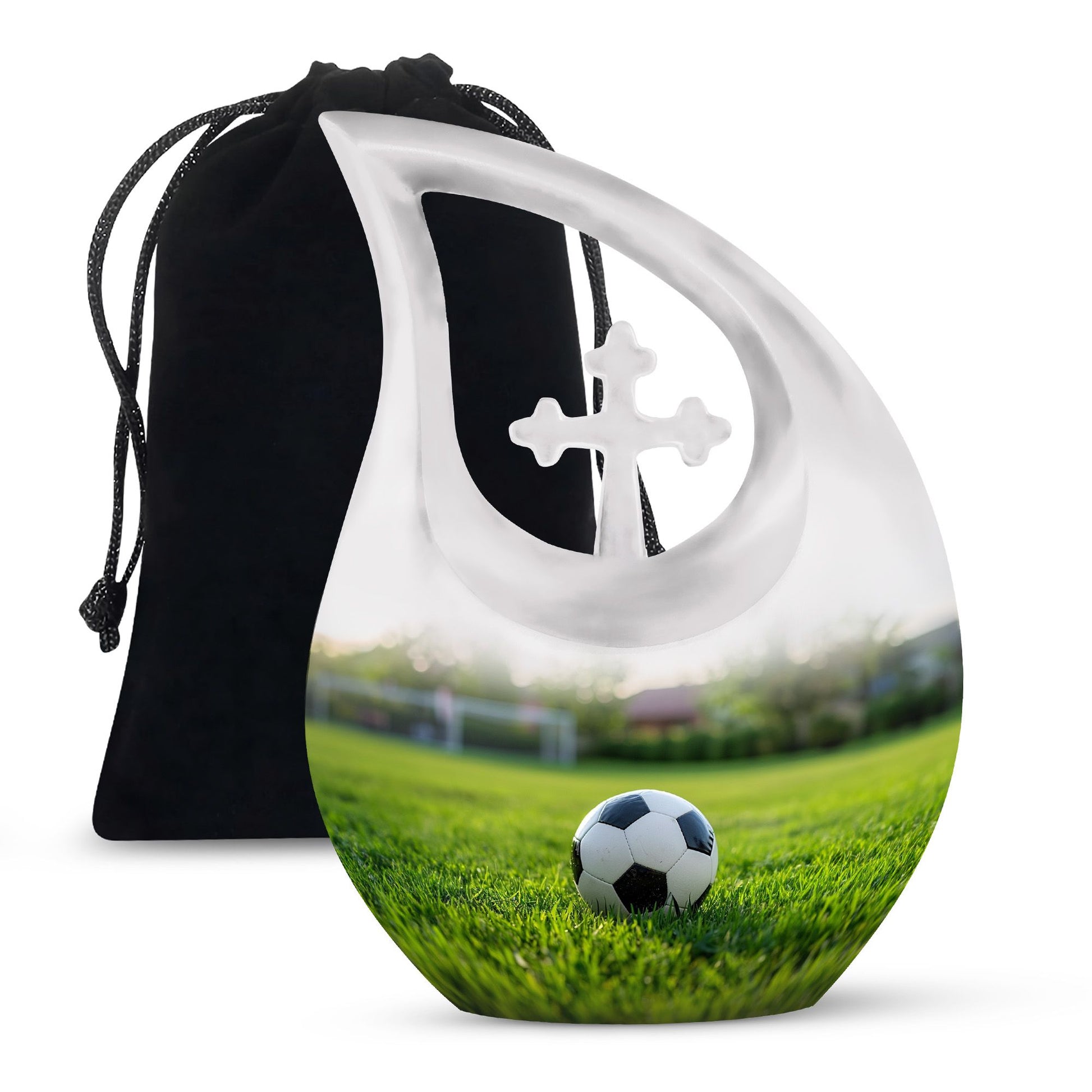 Foothball Theme Large Urn 10 Inch