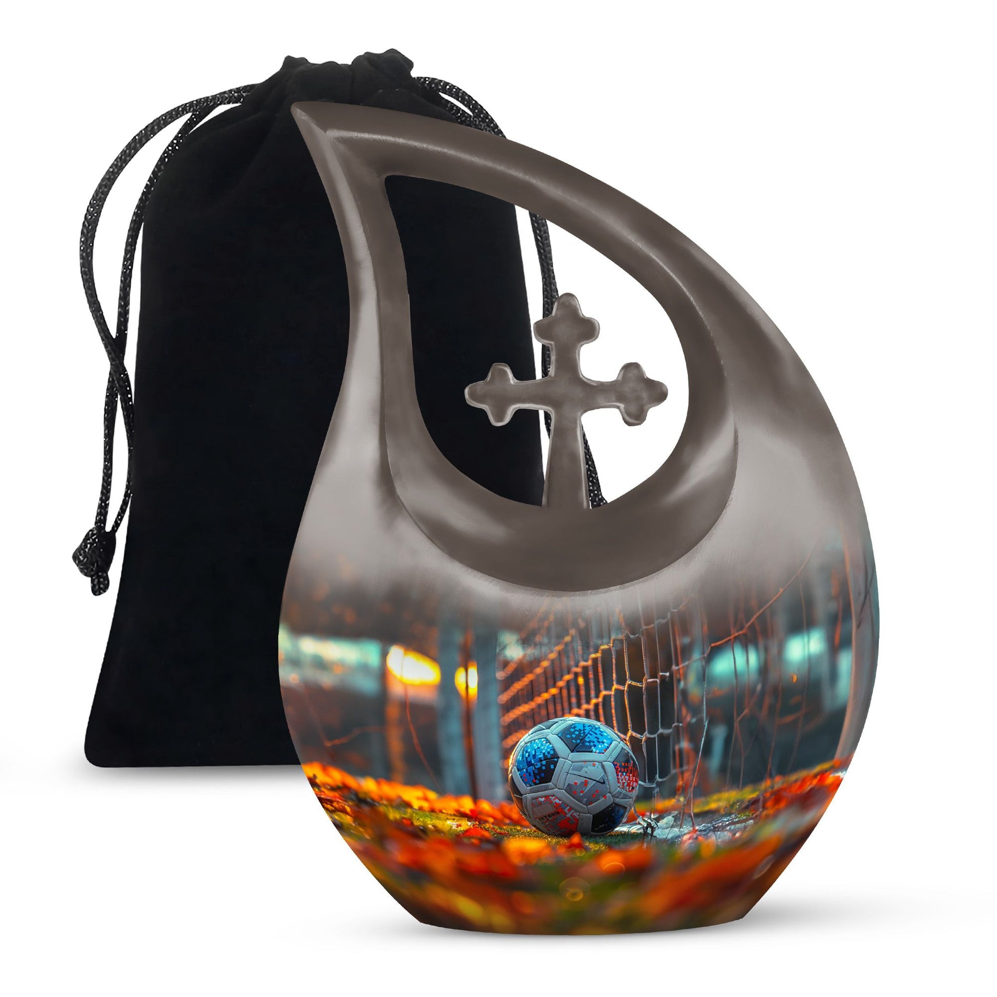 Foothball Theme Large Urn 10 Inch