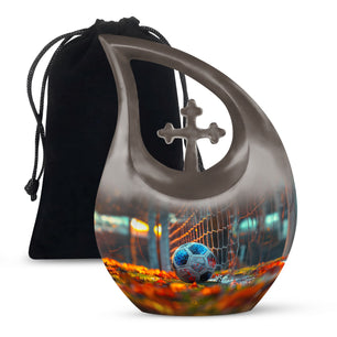 Foothball Theme Large Urn 10 Inch