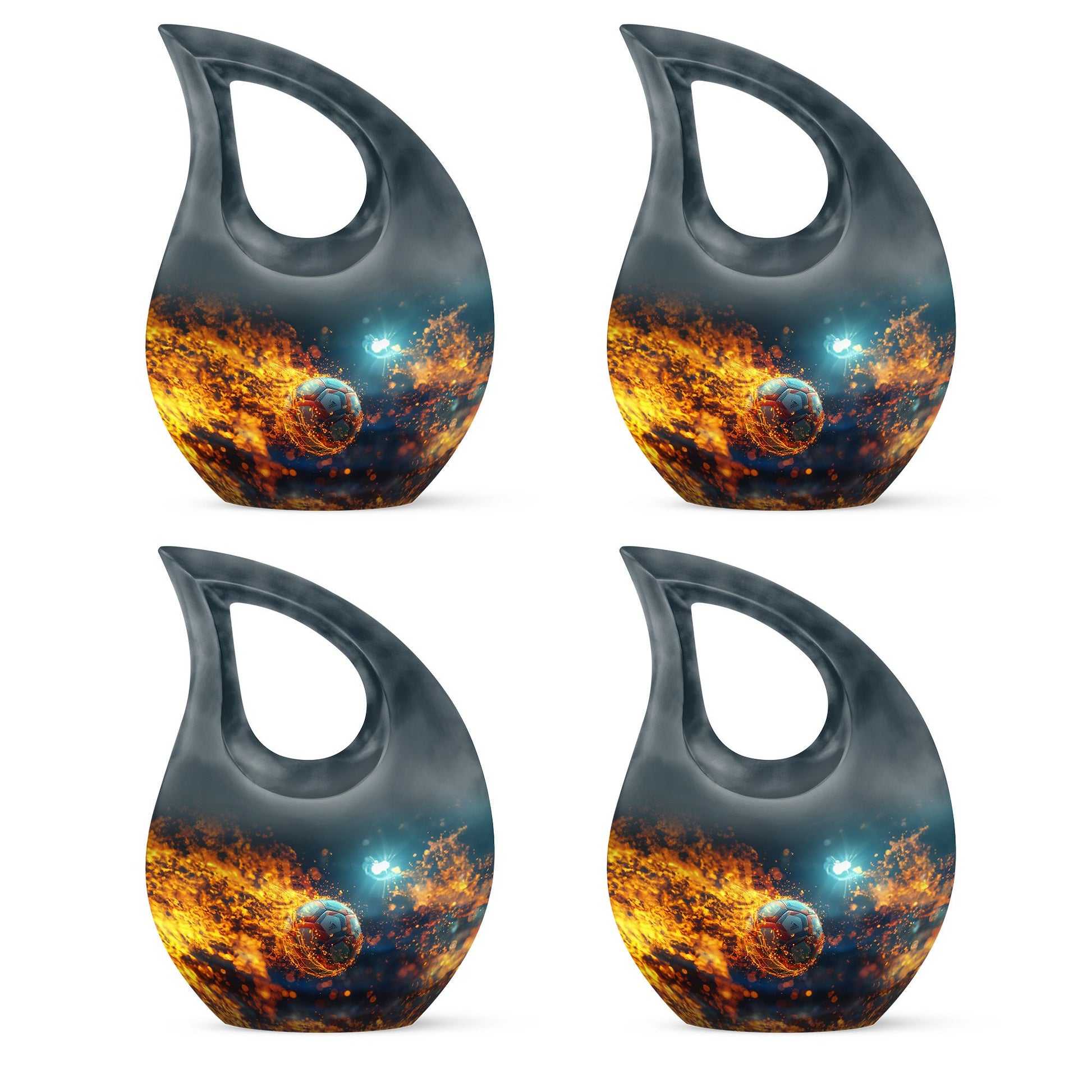 Foothball Theme 3 Inch Keepsake Pack of 4