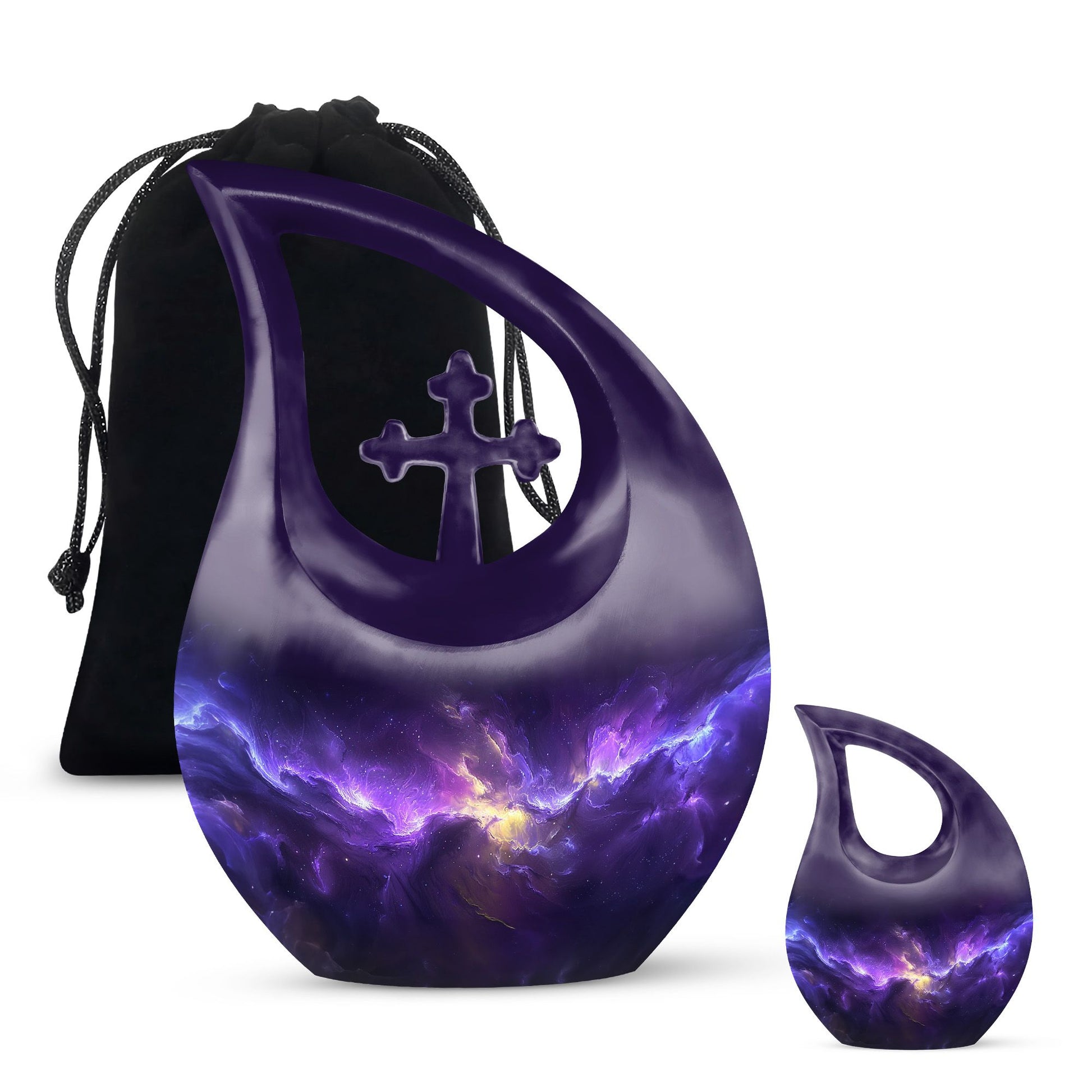 Galaxy Theme Large Urn With 1 Keepsake Urn