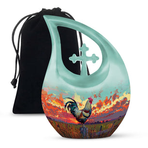 Chicken Theme Large Urn 10 Inch