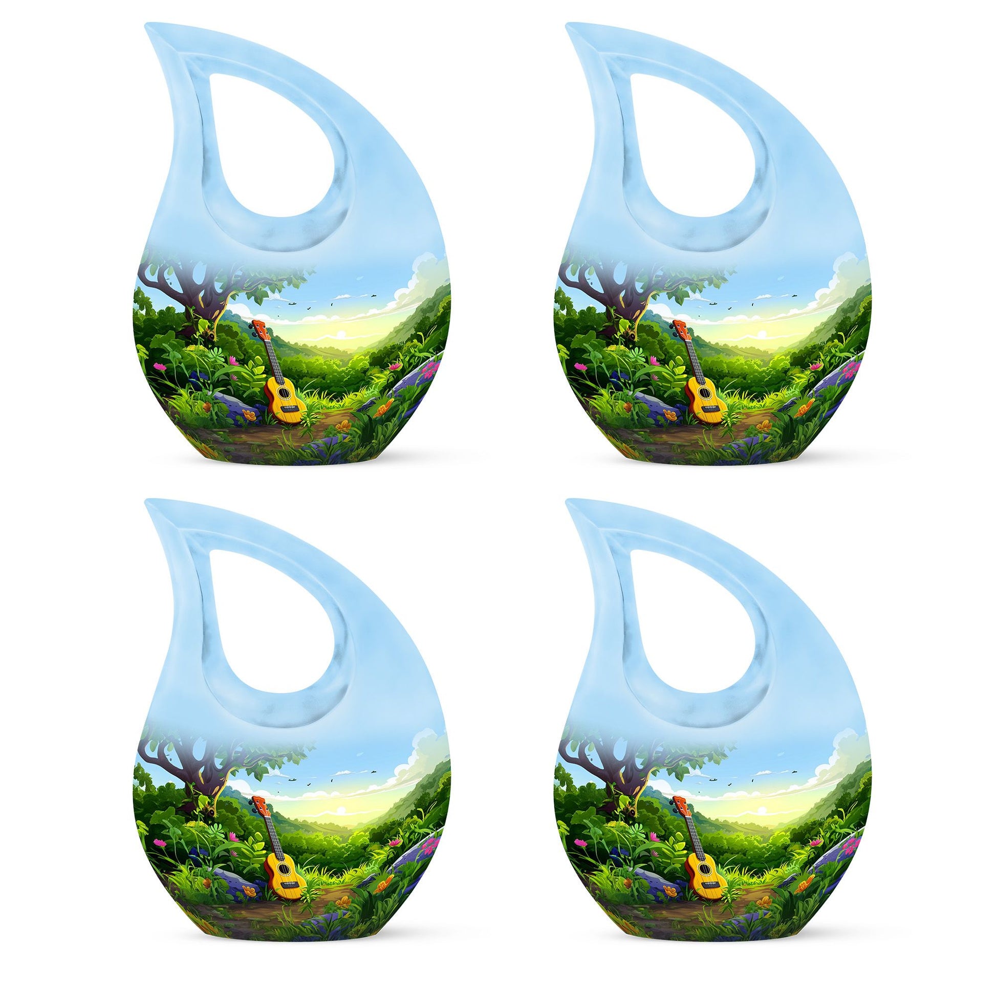 Guitar Theme 3 Inch Keepsake Pack of 4
