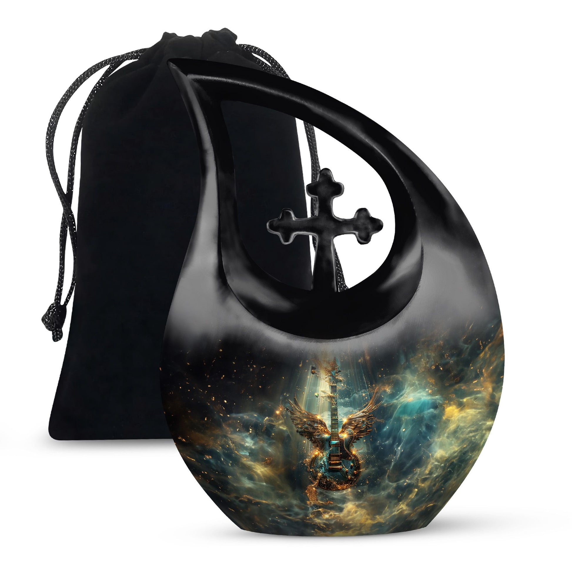 Guitar Theme Large Urn 10 Inch