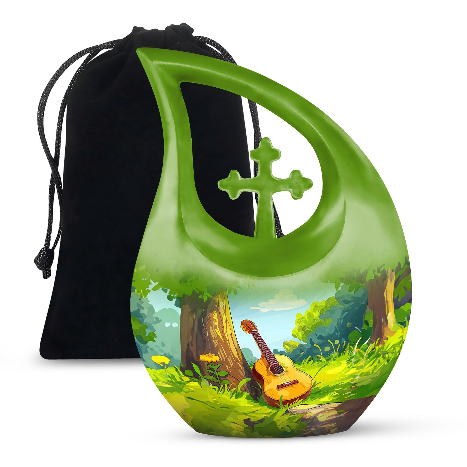 Guitar Theme Large Urn 10 Inch