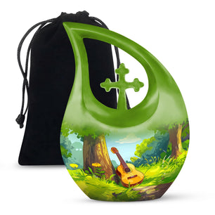 Guitar Theme Large Urn 10 Inch