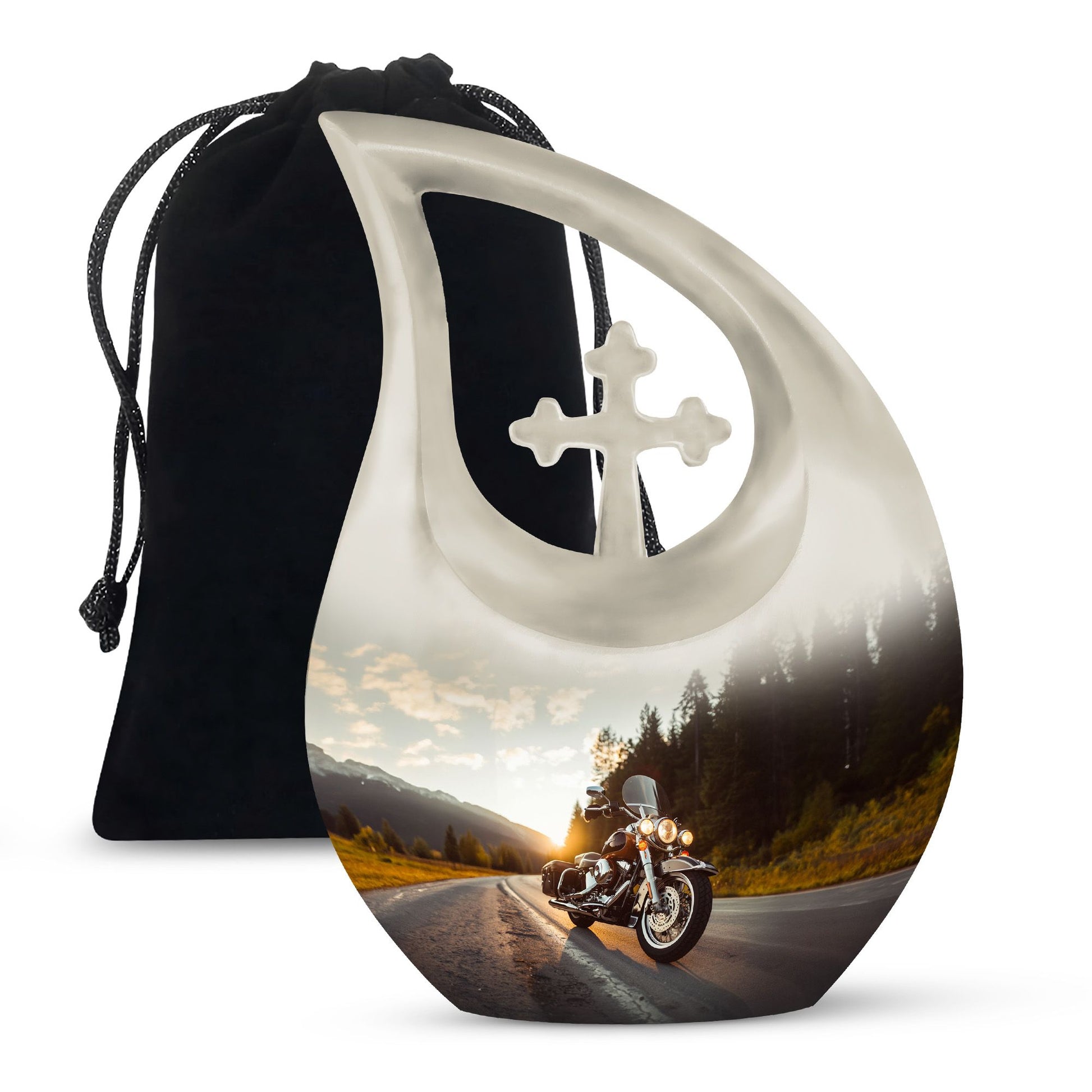 Bike Theme Large Urn 10 Inch