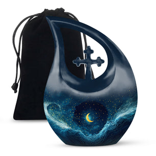 Majestic Moon Theme Large Urn 10 Inch