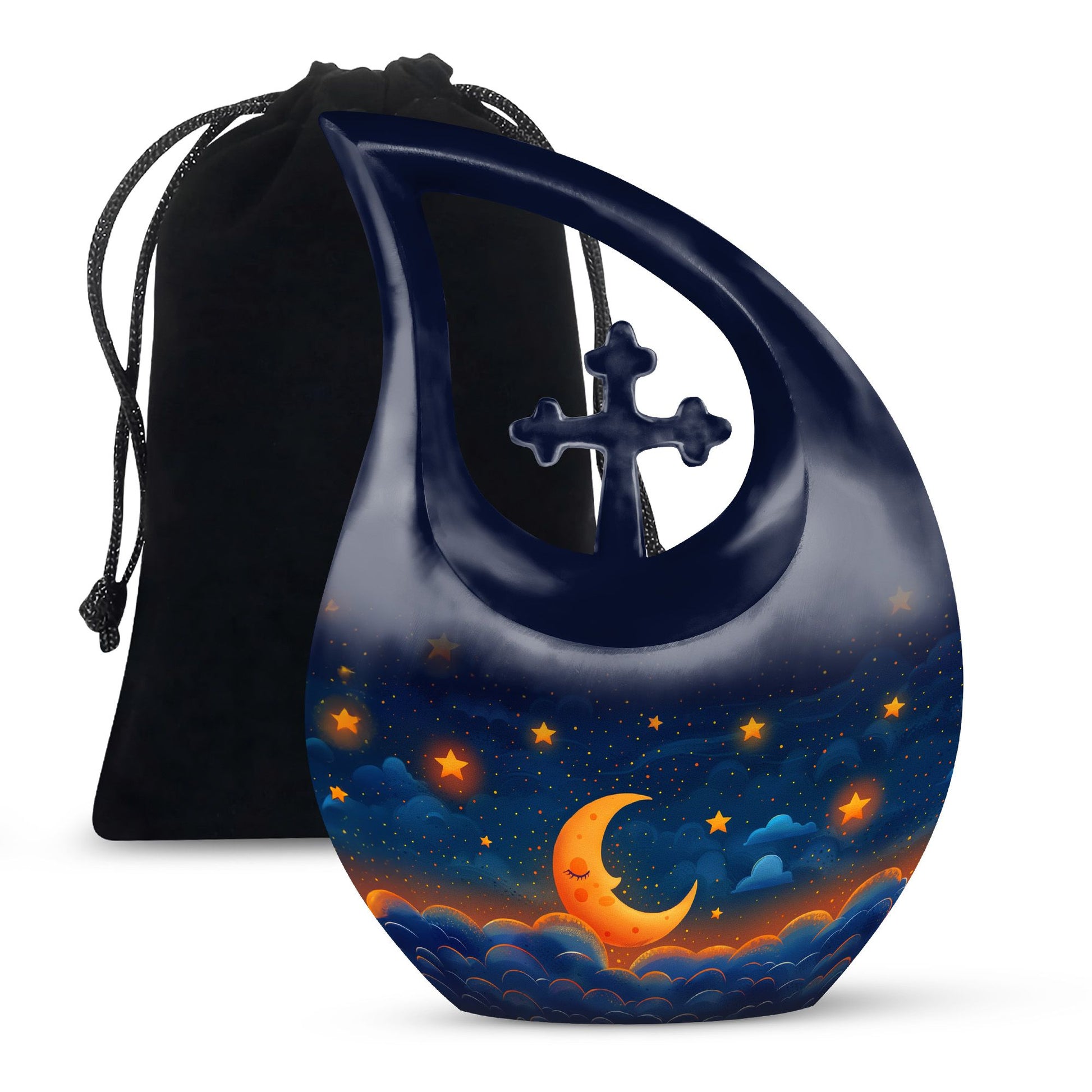 Night Sky Theme Large Urn 10 Inch
