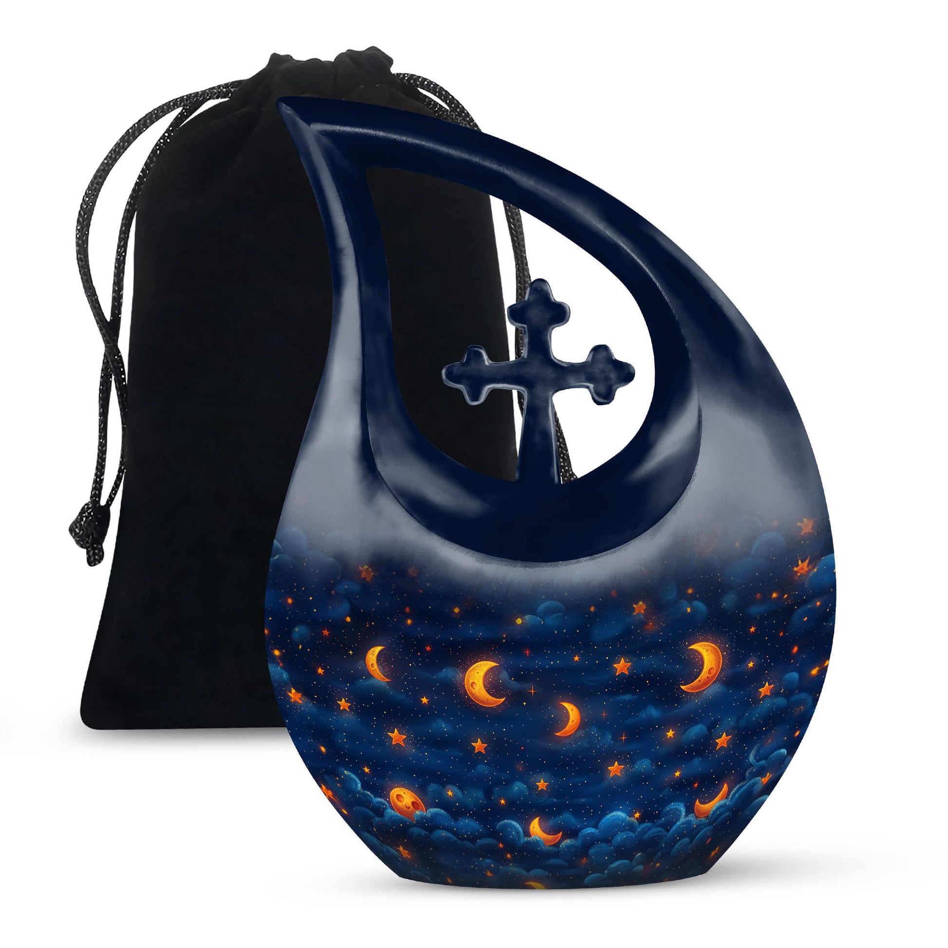 Night Sky Theme Large Urn 10 Inch